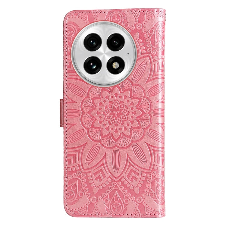 For OnePlus 13 Embossed Sunflower Leather Phone Case