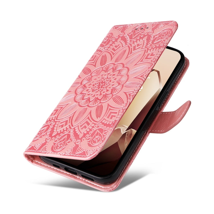 For OnePlus 13 Embossed Sunflower Leather Phone Case