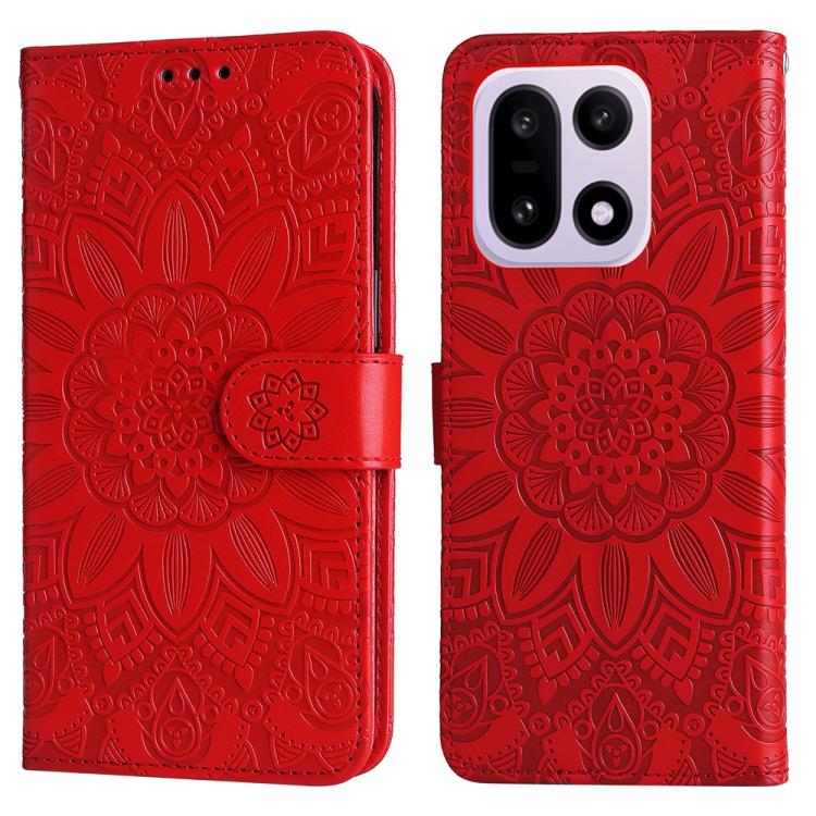 For OnePlus 15 Embossed Sunflower Leather Phone Case