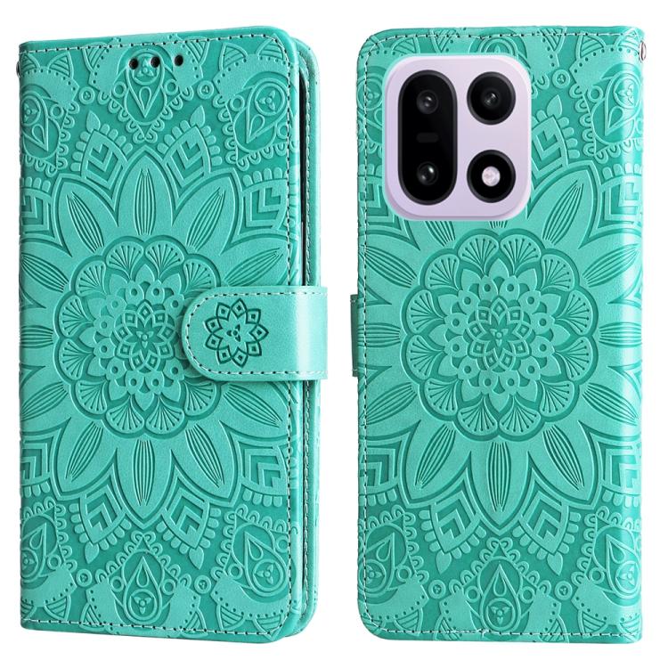 For OnePlus 15 Embossed Sunflower Leather Phone Case
