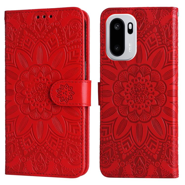 For OnePlus Ace 6 / 15R Embossed Sunflower Leather Phone Case