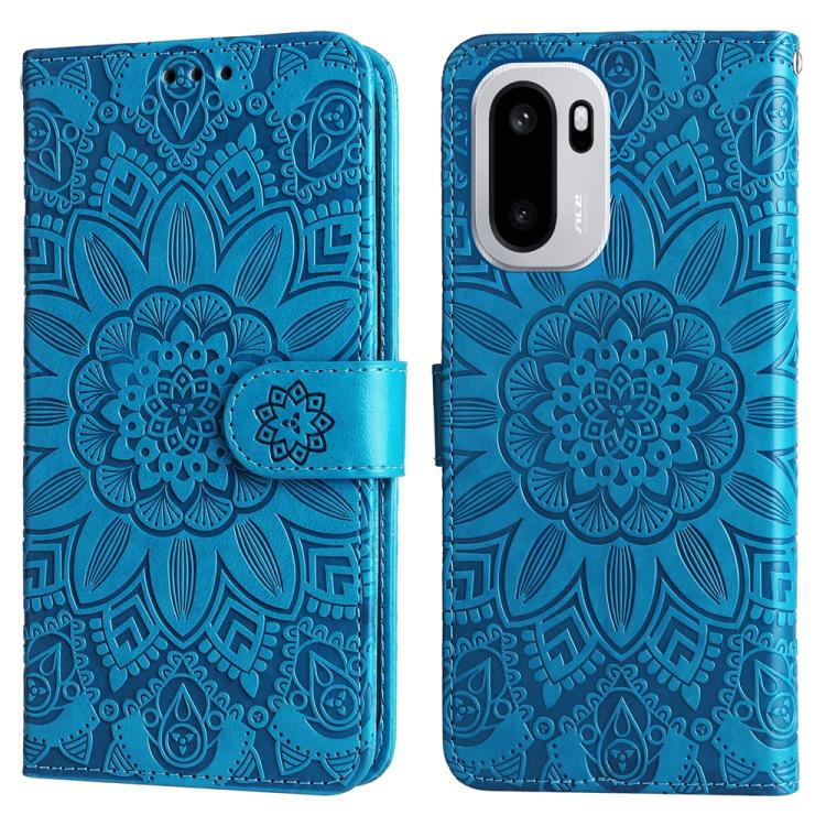 For OnePlus Ace 6 / 15R Embossed Sunflower Leather Phone Case