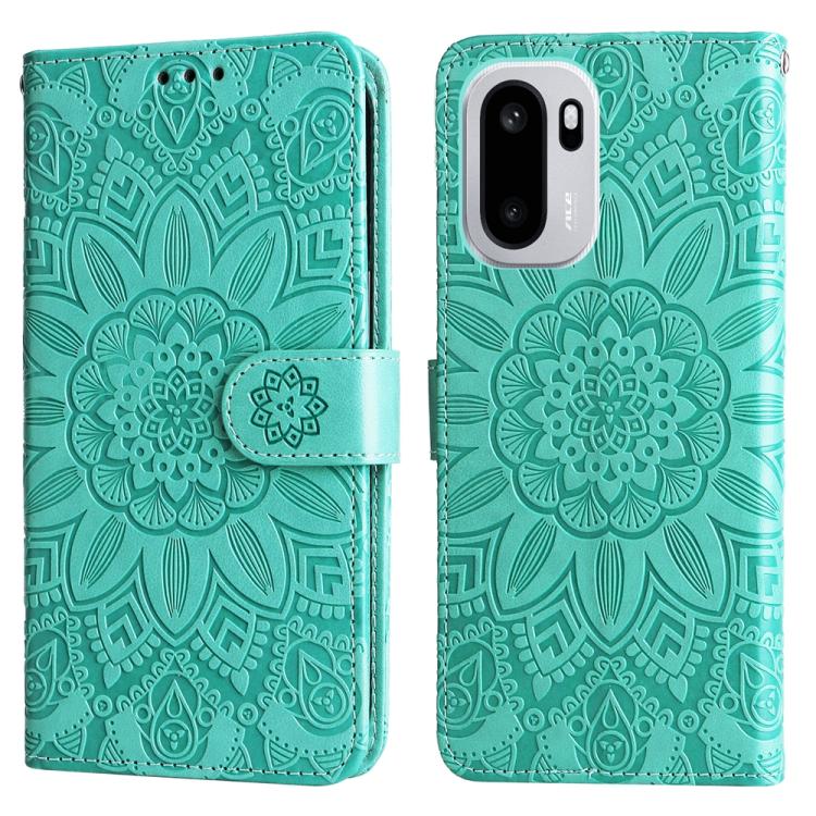 For OnePlus Ace 6 / 15R Embossed Sunflower Leather Phone Case
