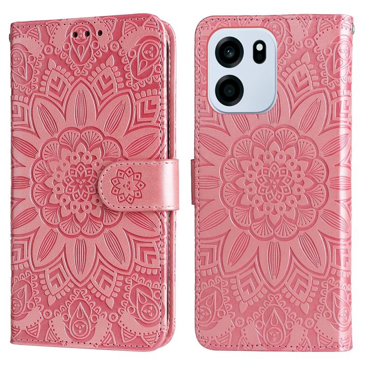 For OnePlus Turbo 6V / Turbo 6 Embossed Sunflower Leather Phone Case