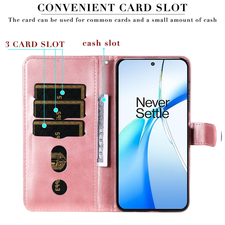 For OnePlus Nord CE4 Lite Fashion Calf Texture Zipper Leather Phone Case