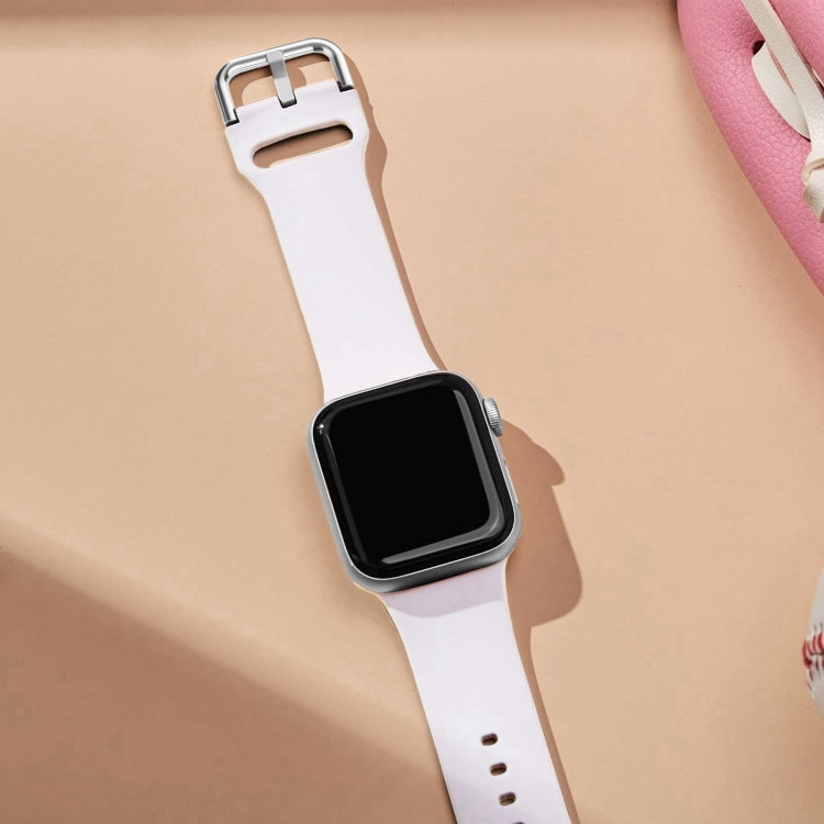 For Apple Watch Series 10 46mm Pin Buckle Silicone Watch Band
