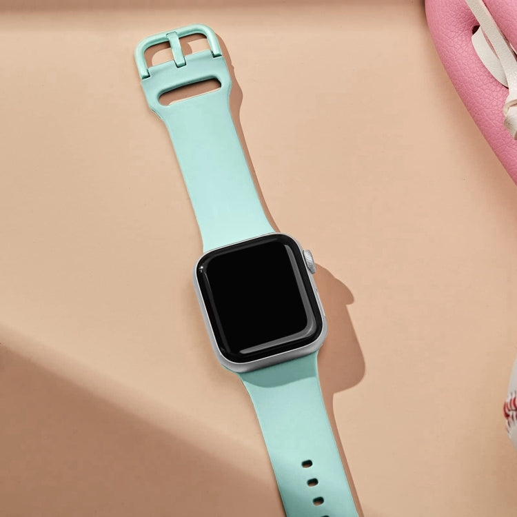 For Apple Watch Series 10 46mm Pin Buckle Silicone Watch Band