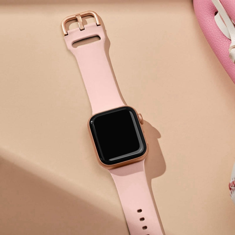 For Apple Watch Series 10 46mm Pin Buckle Silicone Watch Band