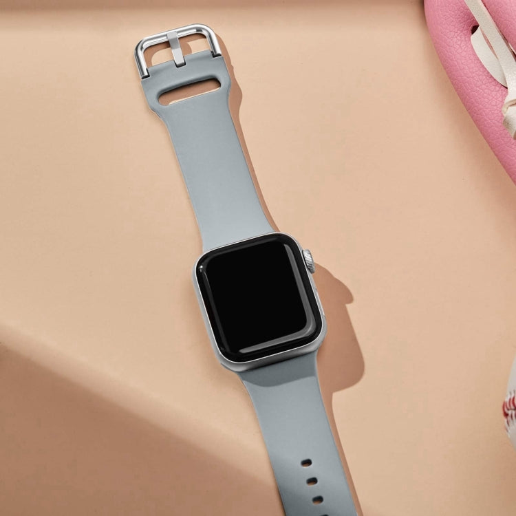 For Apple Watch Series 10 46mm Pin Buckle Silicone Watch Band