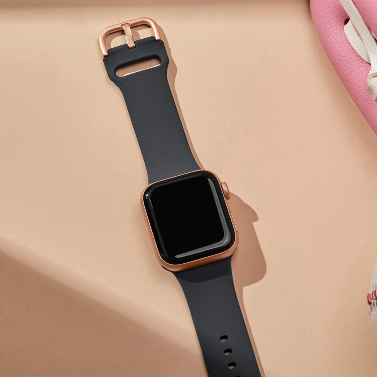 For Apple Watch Series 10 46mm Pin Buckle Silicone Watch Band
