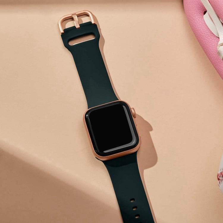 For Apple Watch Series 10 46mm Pin Buckle Silicone Watch Band