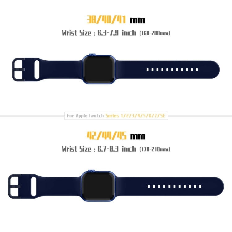 For Apple Watch Series 10 46mm Pin Buckle Silicone Watch Band