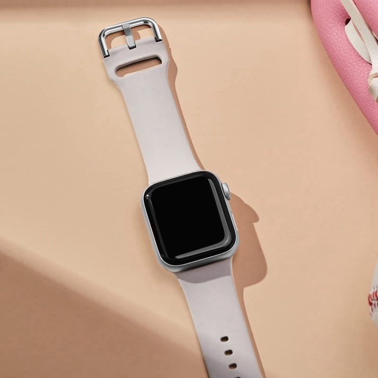 For Apple Watch Series 10 46mm Pin Buckle Silicone Watch Band