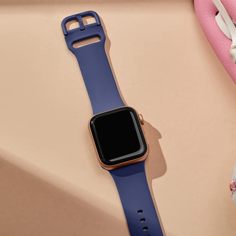 For Apple Watch Series 10 46mm Pin Buckle Silicone Watch Band