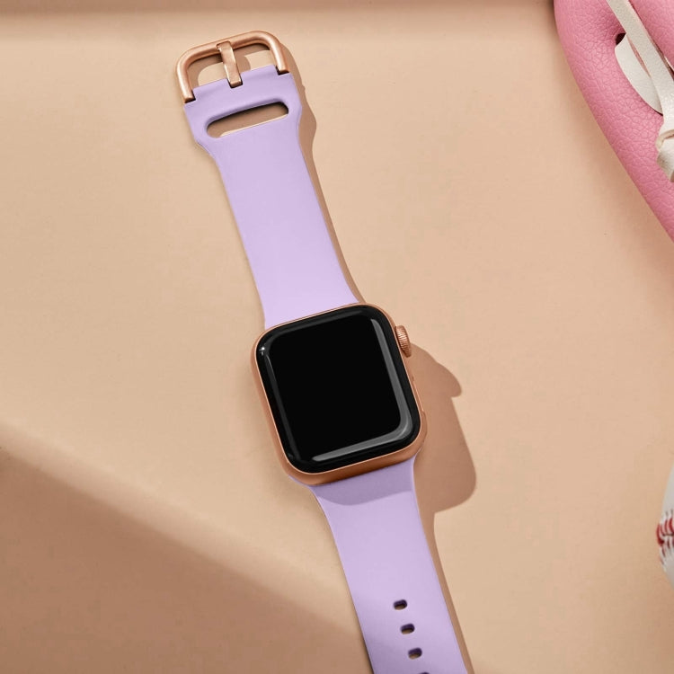 For Apple Watch Series 10 46mm Pin Buckle Silicone Watch Band