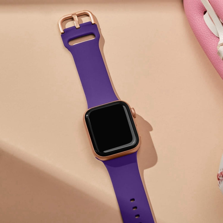 For Apple Watch Series 10 42mm Pin Buckle Silicone Watch Band