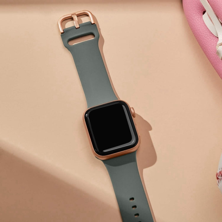 For Apple Watch Series 10 42mm Pin Buckle Silicone Watch Band