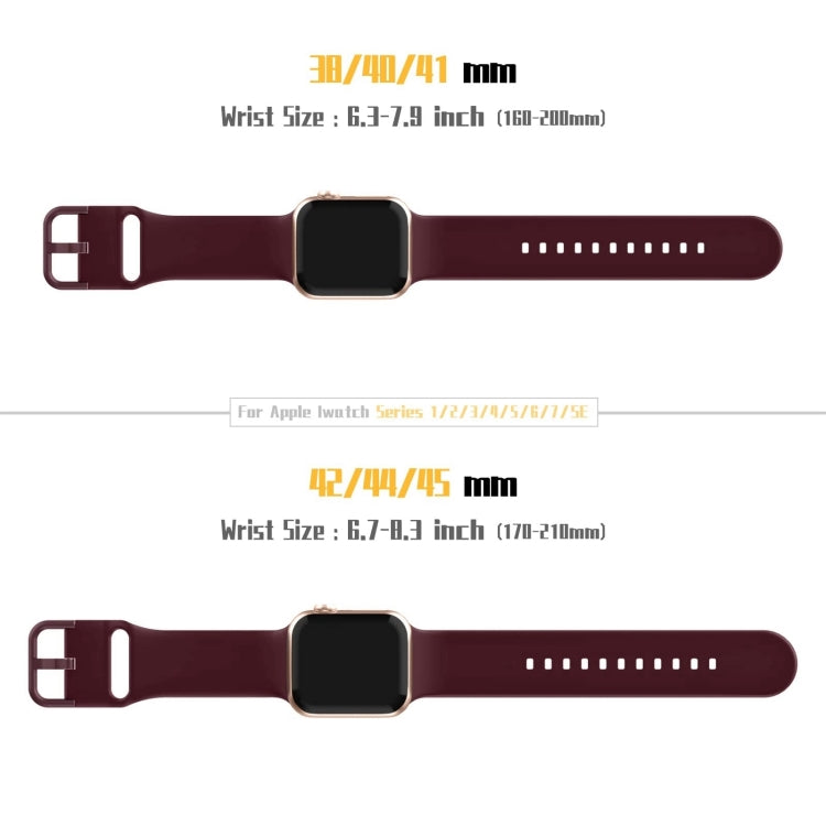 For Apple Watch Series 10 42mm Pin Buckle Silicone Watch Band