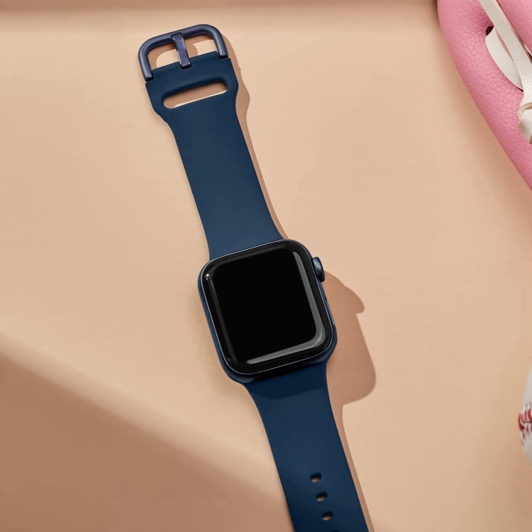 For Apple Watch Series 10 42mm Pin Buckle Silicone Watch Band
