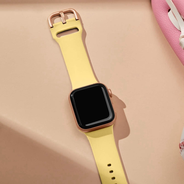 For Apple Watch Series 10 42mm Pin Buckle Silicone Watch Band