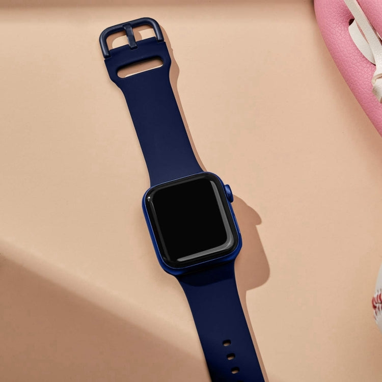 For Apple Watch Series 10 42mm Pin Buckle Silicone Watch Band