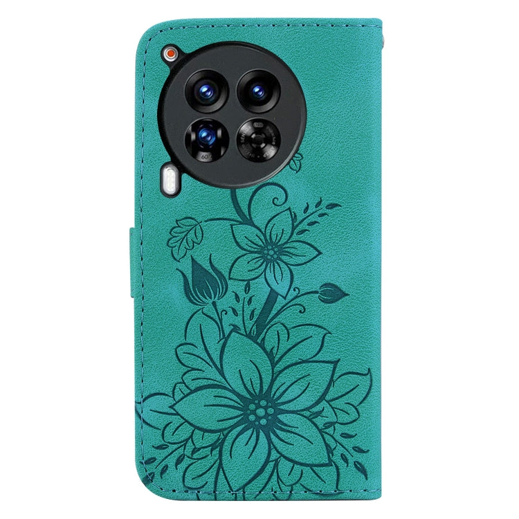 For Tecno Camon 30 Premier 5G Lily Embossed Leather Phone Case