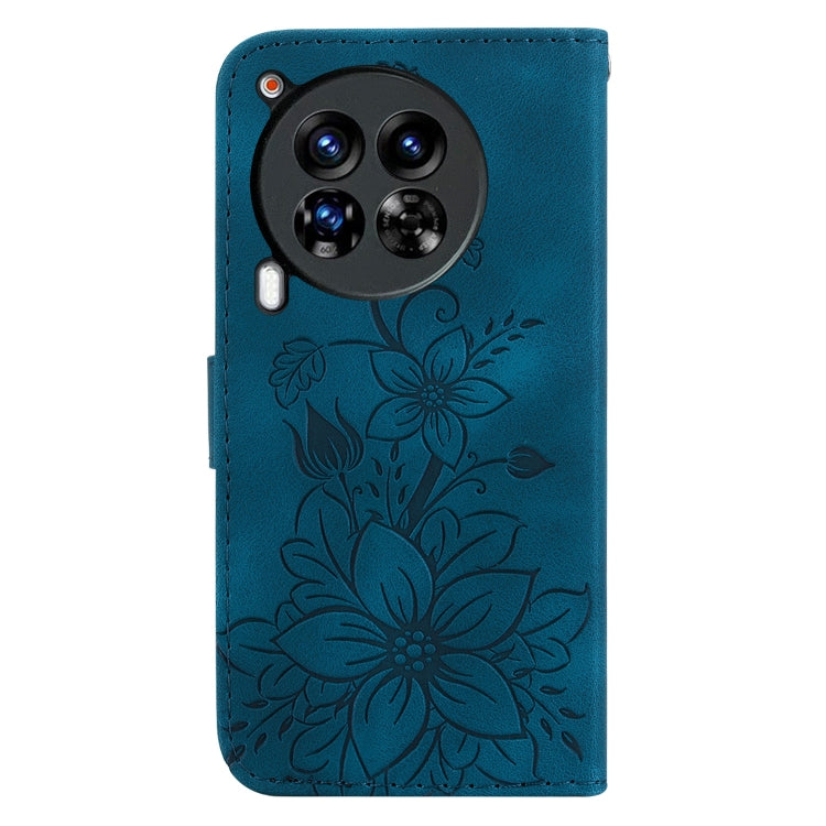 For Tecno Camon 30 Premier 5G Lily Embossed Leather Phone Case