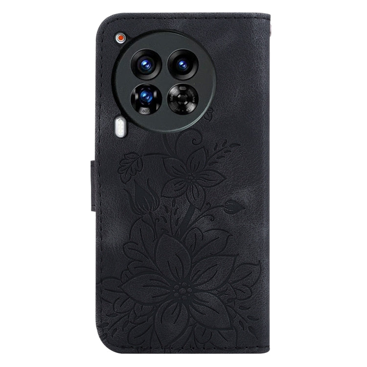 For Tecno Camon 30 Premier 5G Lily Embossed Leather Phone Case