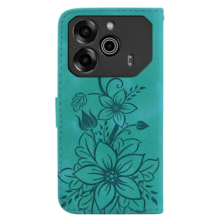 For Tecno Pova 6 5G / 6 Pro 5G Lily Embossed Leather Phone Case