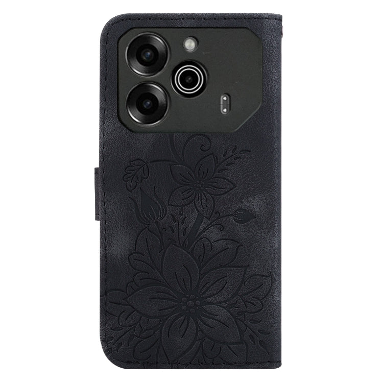 For Tecno Pova 6 5G / 6 Pro 5G Lily Embossed Leather Phone Case