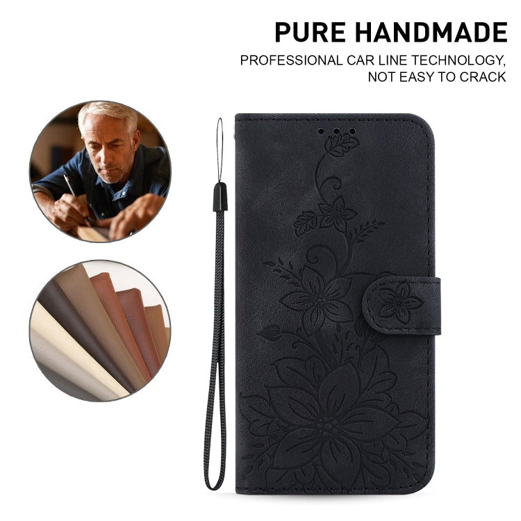 For Tecno Pova 6 5G / 6 Pro 5G Lily Embossed Leather Phone Case
