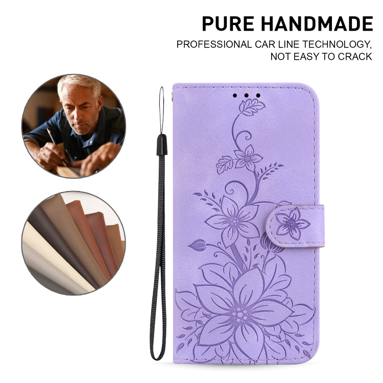 For Tecno Camon 30 Pro 5G / CL8 Lily Embossed Leather Phone Case