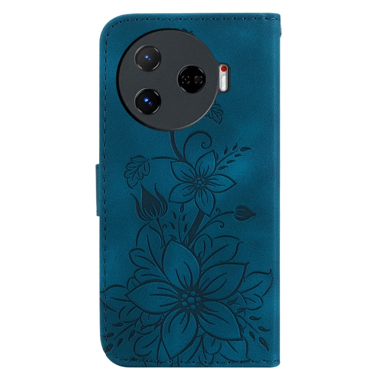 For Tecno Camon 30 Pro 5G / CL8 Lily Embossed Leather Phone Case