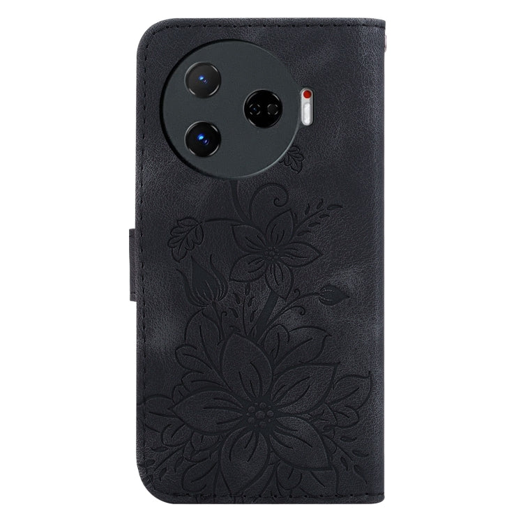 For Tecno Camon 30 Pro 5G / CL8 Lily Embossed Leather Phone Case