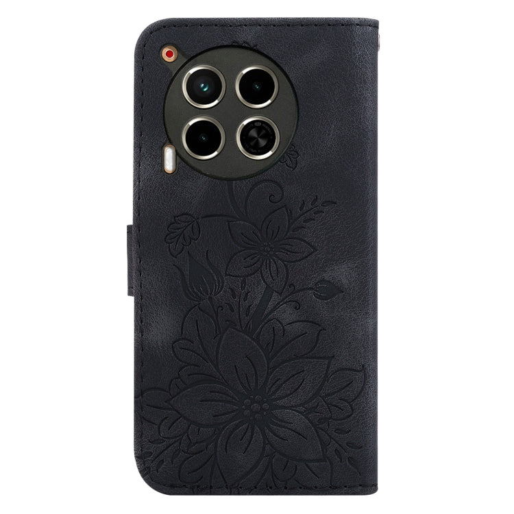 For Tecno Camon 30 4G / 5G / CL6 / CL7 Lily Embossed Leather Phone Case