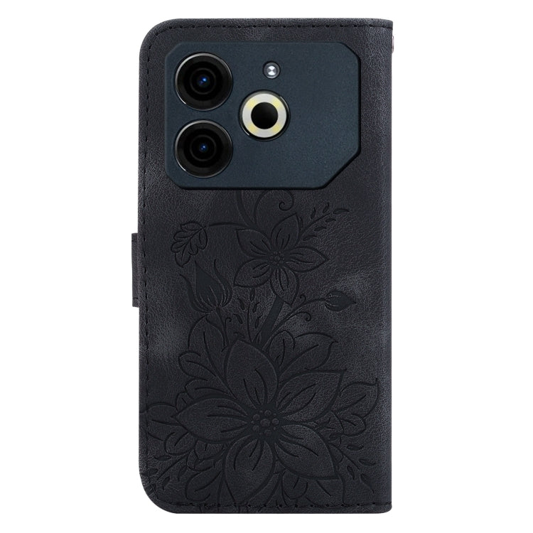 For Tecno Pova 6 Neo Lily Embossed Leather Phone Case