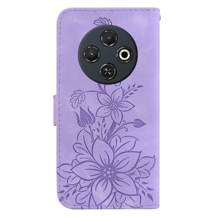 For Tecno Spark 30C Lily Embossed Leather Phone Case