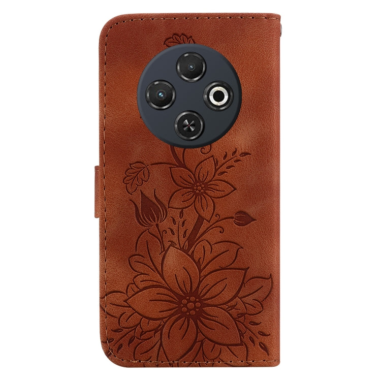 For Tecno Spark 30C Lily Embossed Leather Phone Case