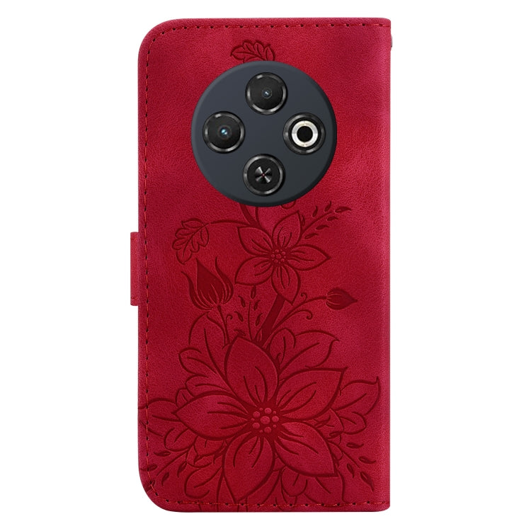For Tecno Spark 30C Lily Embossed Leather Phone Case