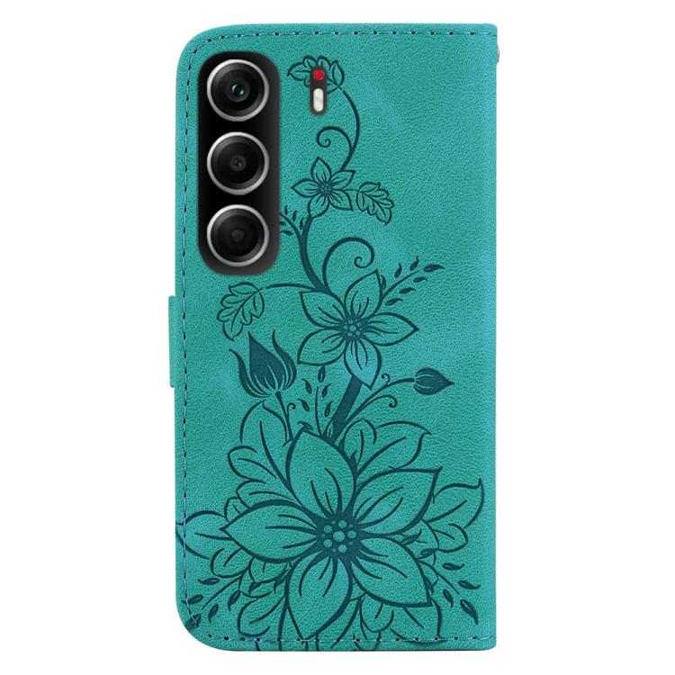 For Tecno Camon 40 Lily Embossed Leather Phone Case