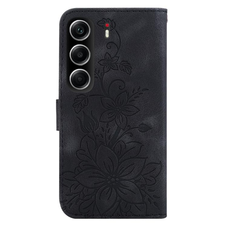 For Tecno Camon 40 Lily Embossed Leather Phone Case