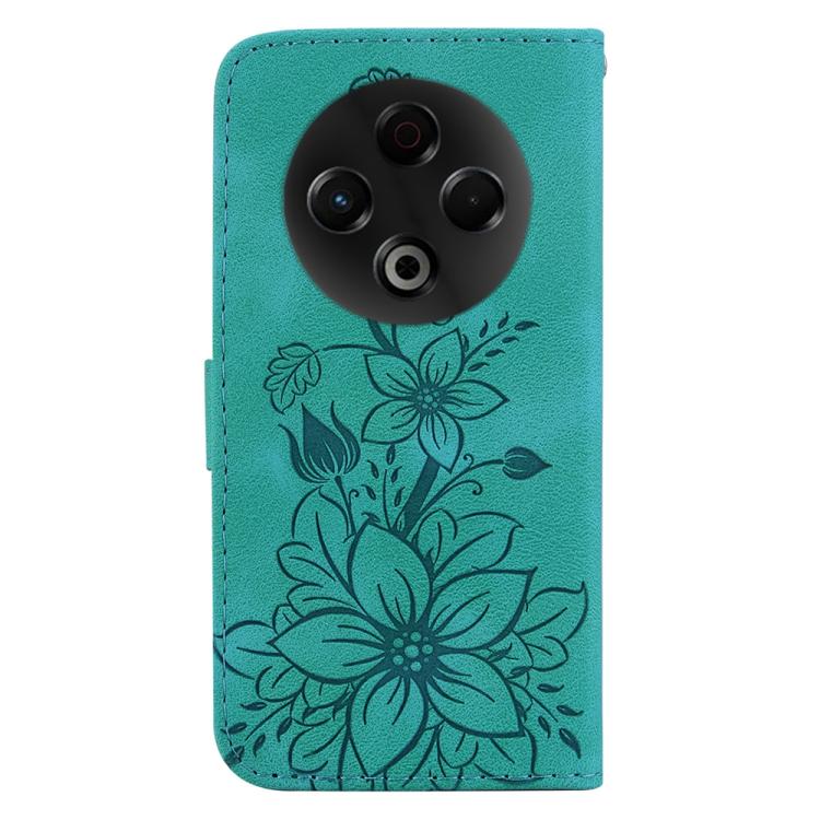For Tecno Spark 30 4G Lily Embossed Leather Phone Case