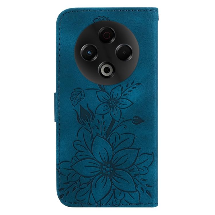 For Tecno Spark 30 4G Lily Embossed Leather Phone Case