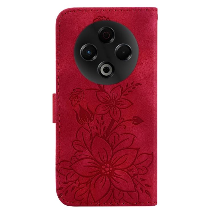 For Tecno Spark 30 4G Lily Embossed Leather Phone Case