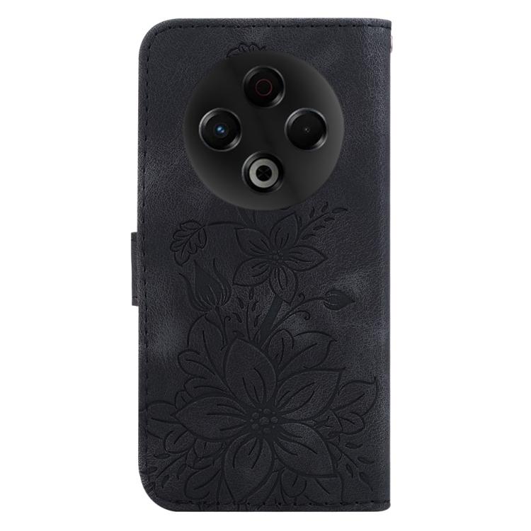For Tecno Spark 30 4G Lily Embossed Leather Phone Case