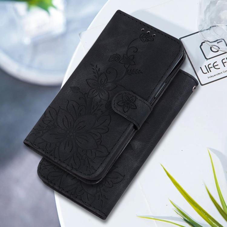 For Tecno Spark 30 Pro Lily Embossed Leather Phone Case