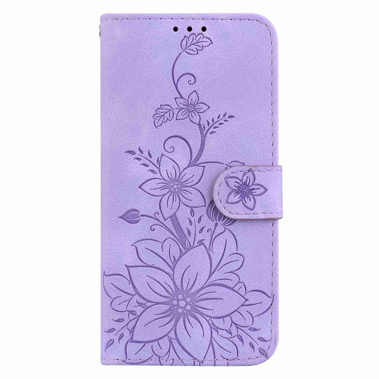 For Tecno Camon 30S / Camon 30S Pro Lily Embossed Leather Phone Case