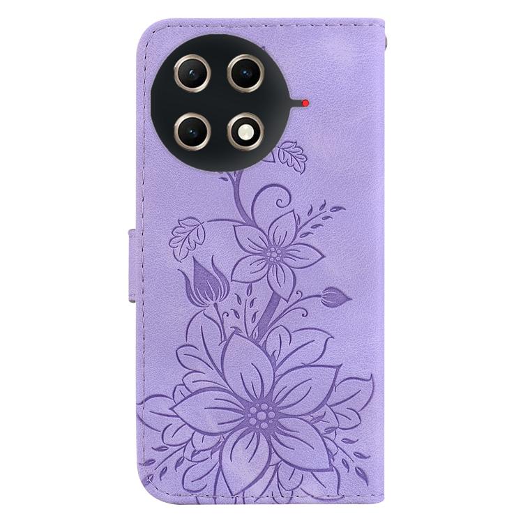 For Tecno Camon 30S / Camon 30S Pro Lily Embossed Leather Phone Case