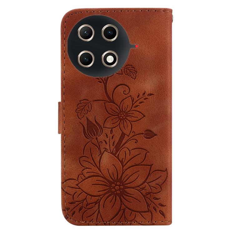 For Tecno Camon 30S / Camon 30S Pro Lily Embossed Leather Phone Case