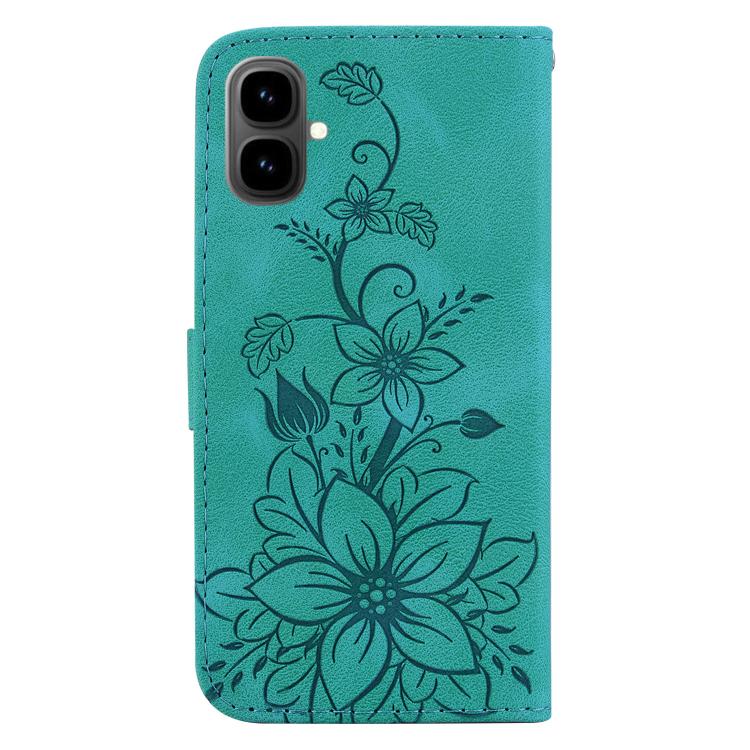 For Tecno Pop 10 / Spark Go 2 4G Lily Embossed Leather Phone Case